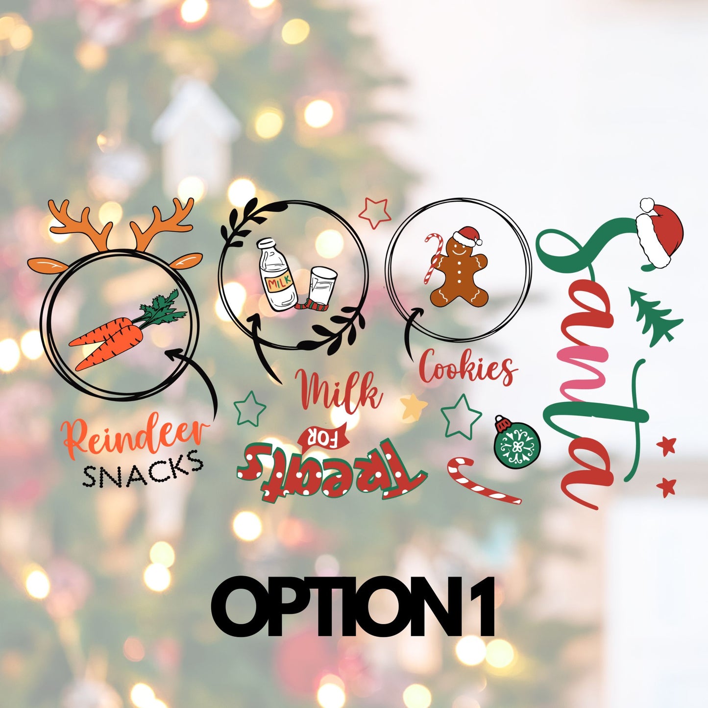 Christmas Eve Plate - 2 Options | UV DTF Decal