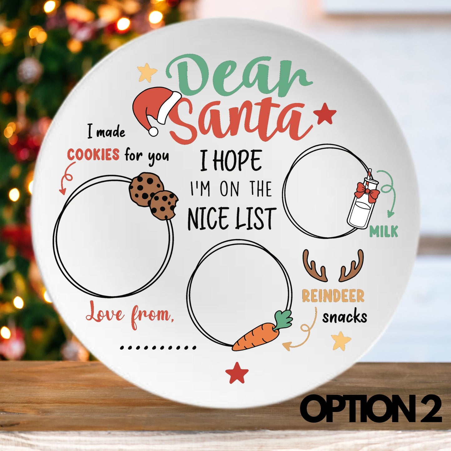 Christmas Eve Plate - 2 Options | UV DTF Decal
