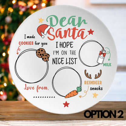 Christmas Eve Plate - 2 Options | UV DTF Decal