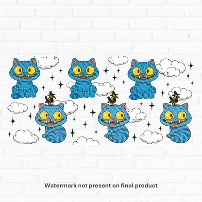 Blue Cat | UV DTF Wrap