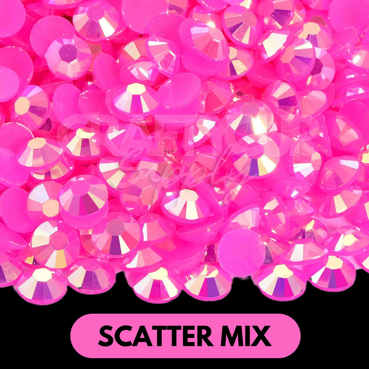 barbie pink resin rhinestones