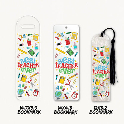 Best Teacher Ever | Bookmark UV DTF