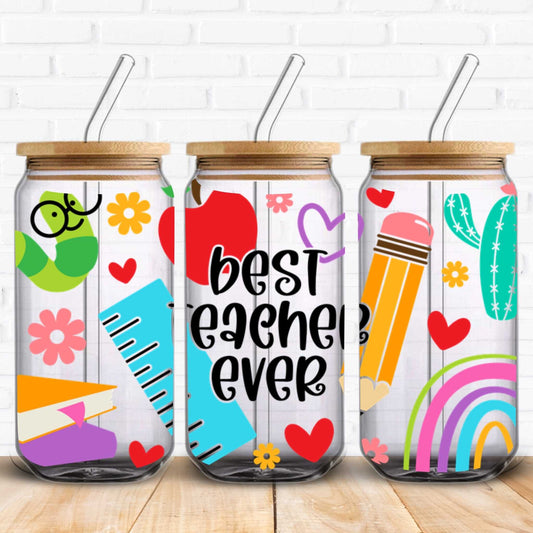 best teacher ever tumbler cup wraps