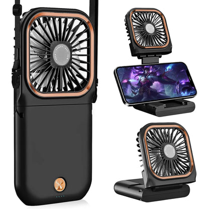 Handheld 180° Foldable Fan With Built In Powerbank