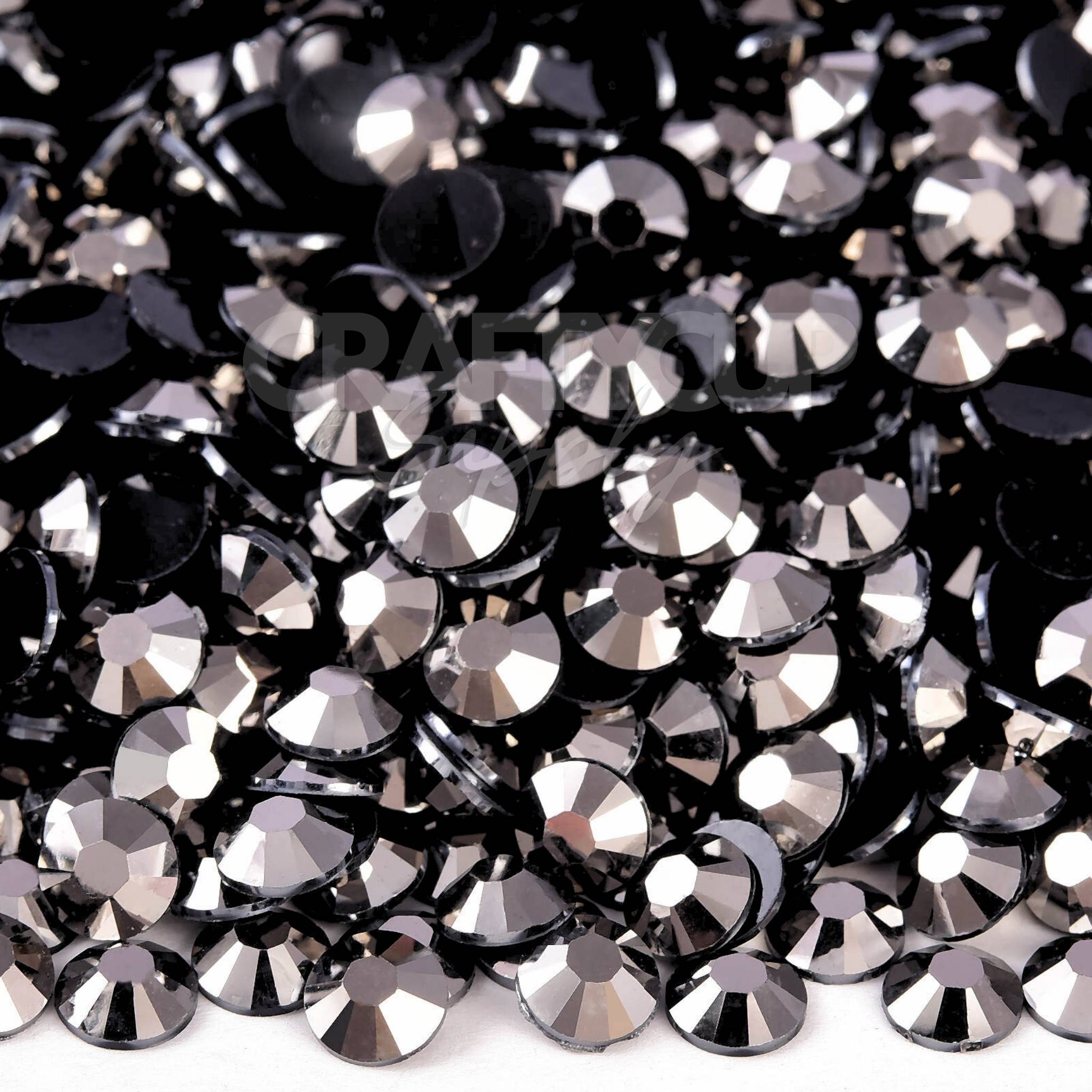 black rhinestones with flatbacks