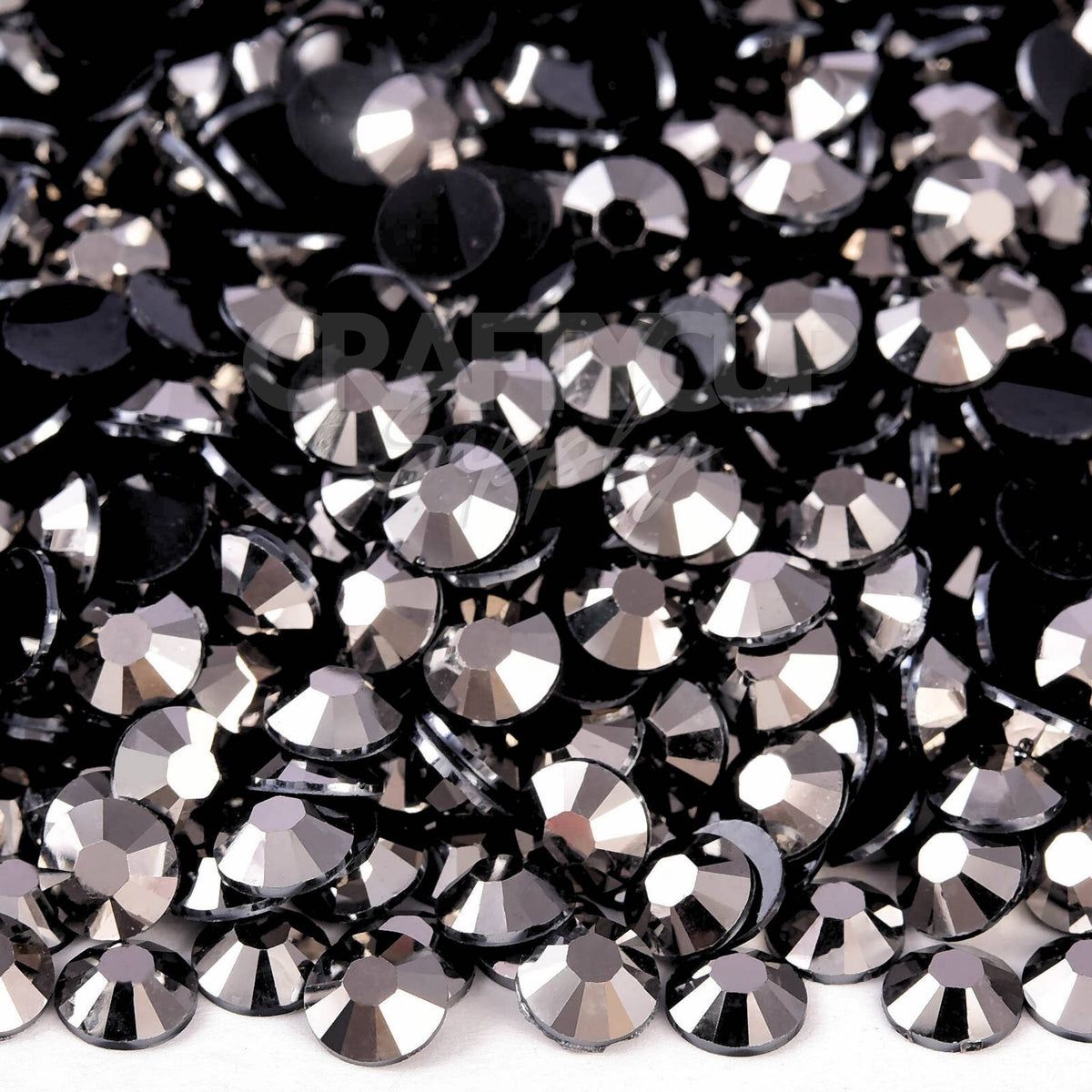 black rhinestones with flatbacks