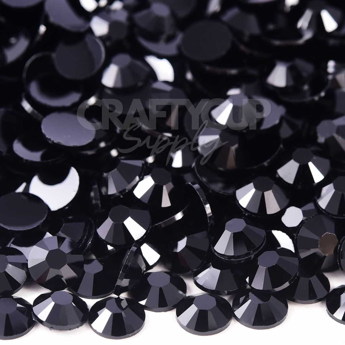 Black Ab Rhinestone Onyx Black 5mm (SS20) Non Hot Fix Flat Back Rhinestones | UK ...