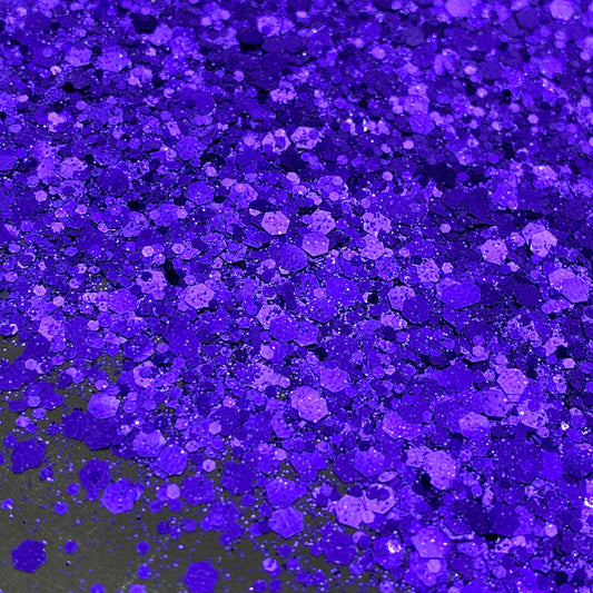 blue purple glitter mixes