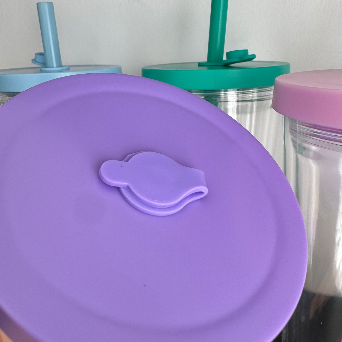 24oz Acrylic Bubble Tea Double Wall Snowglobe Pre-drilled with Stopper