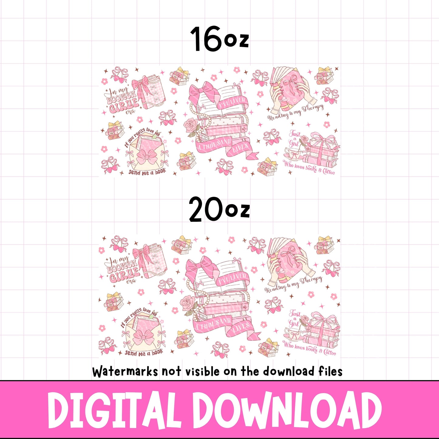 Ive lived a thousand lives design digital download png for uvdtf sublimation and more, design shown on a libbey can.