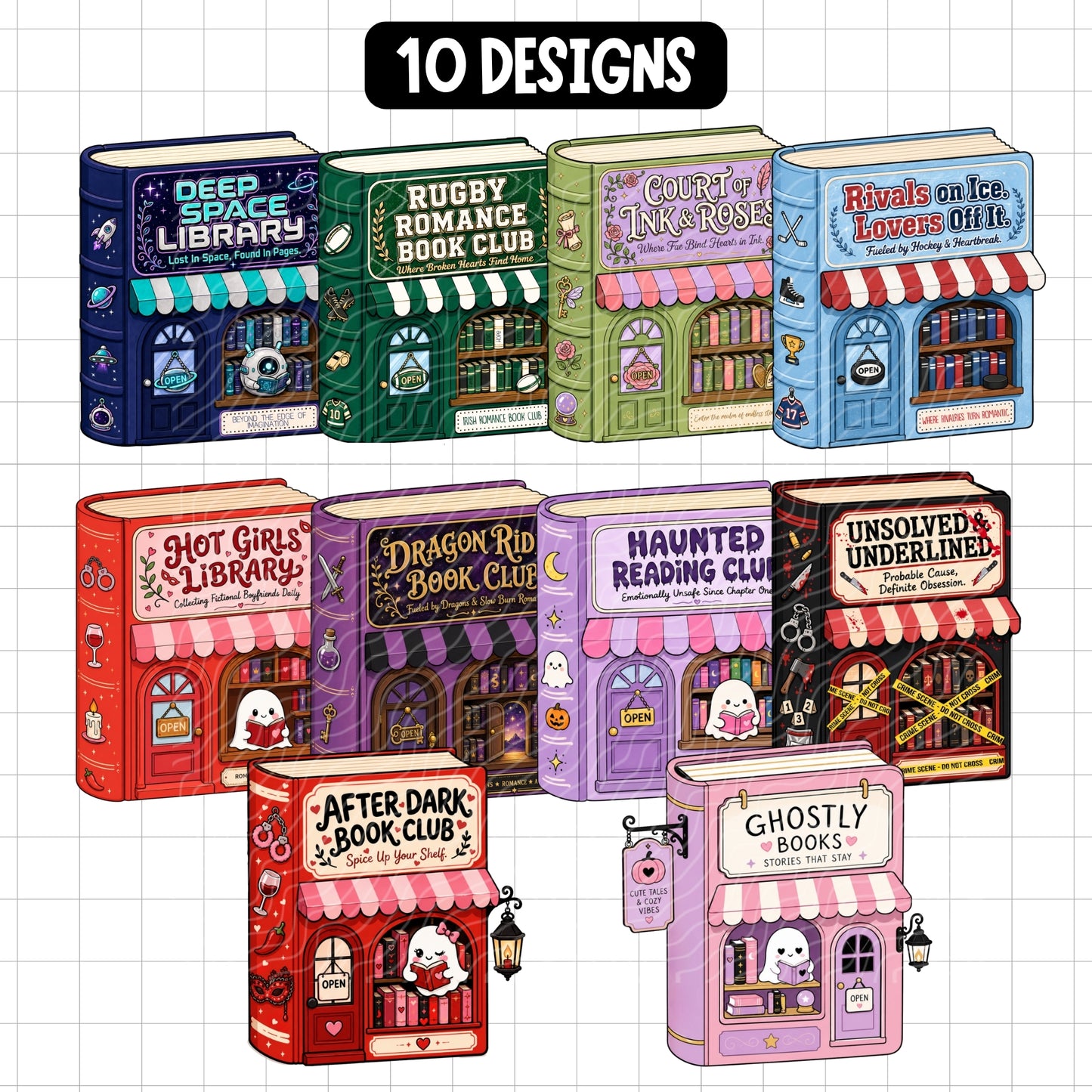Book Shop Clipart Bundle | Digital Download