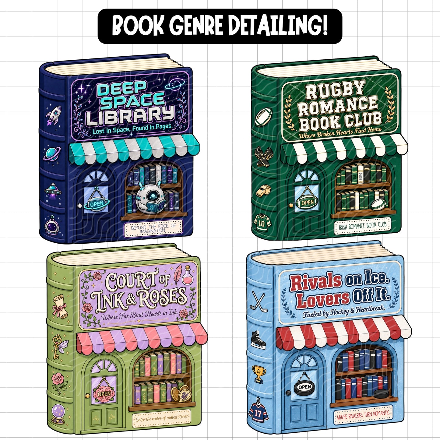 Book Shop Clipart Bundle | Digital Download