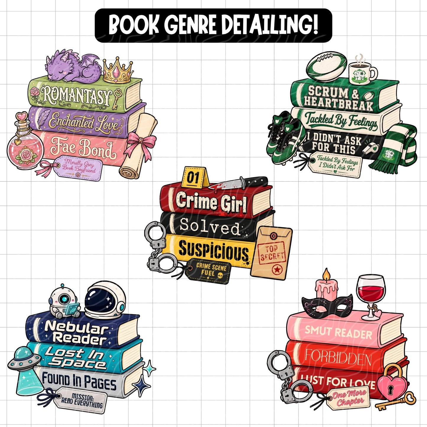 Book Stack Clipart Bundle | Digital Download