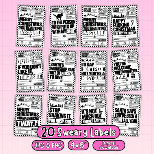 20x Christmas Sweary Thermal Bundle | Digital Download