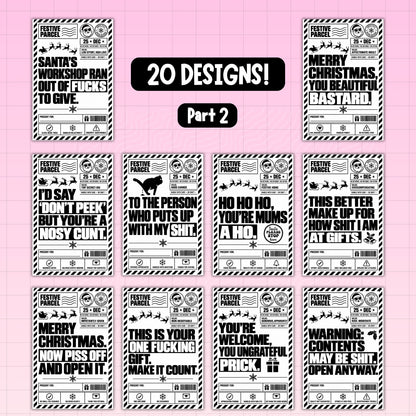 20x Christmas Sweary Thermal Bundle | Digital Download