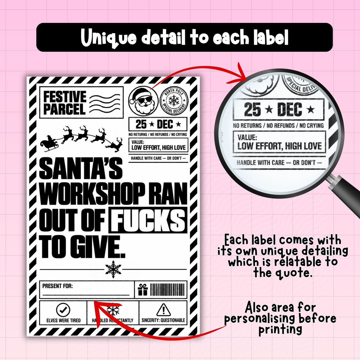 20x Christmas Sweary Thermal Bundle | Digital Download