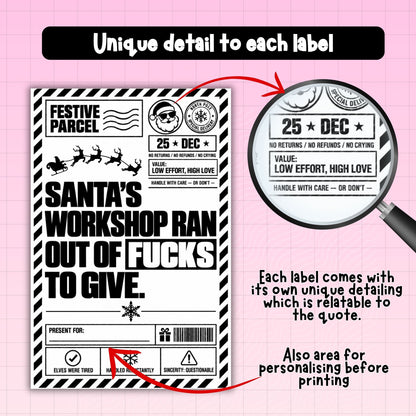 20x Christmas Sweary Thermal Bundle | Digital Download