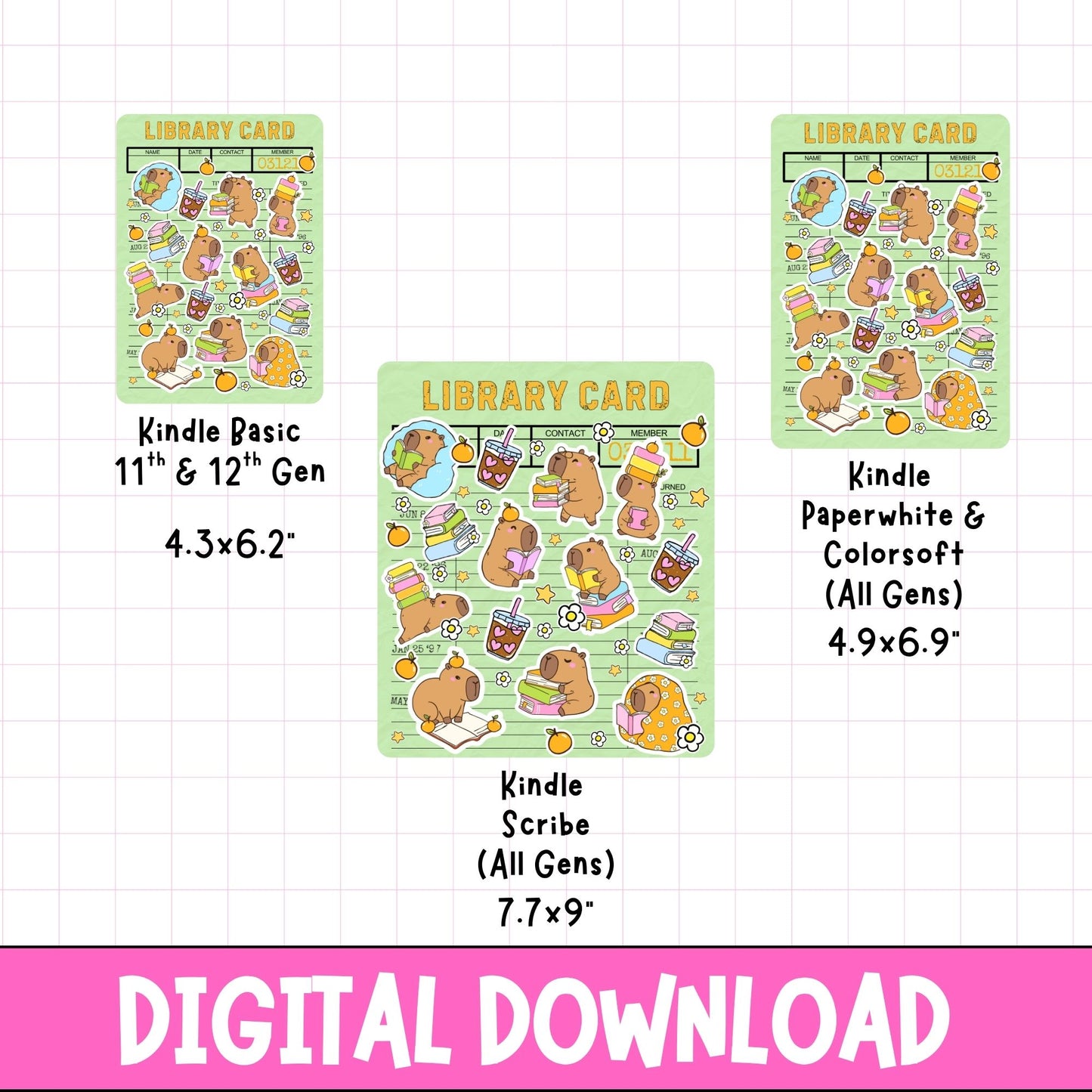 Bookybara Club Kindle Insert | Digital Download