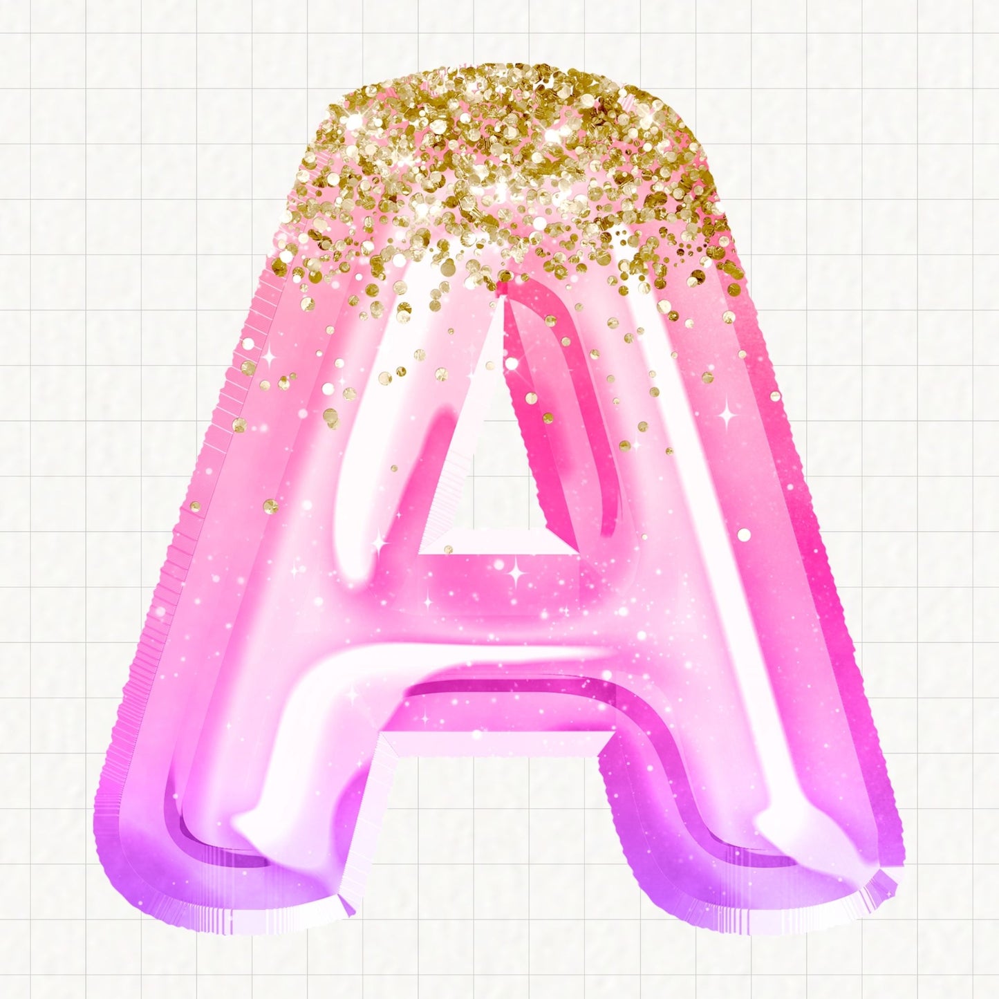 Princess Foil Balloons Alphabet | UV DTF