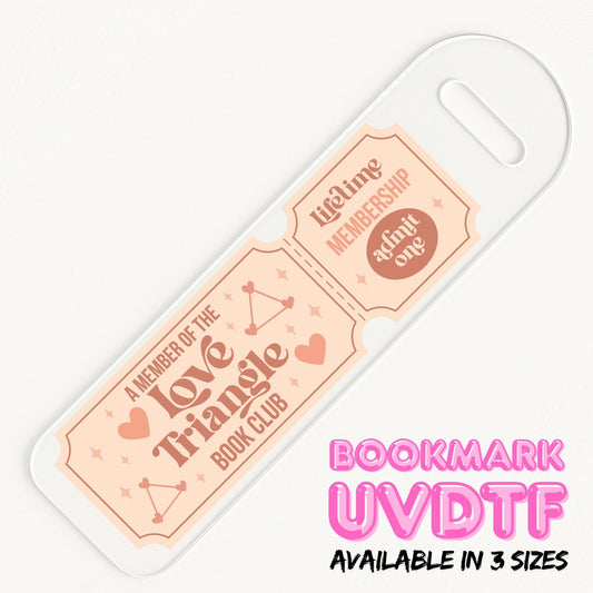 Love Triangle Ticket | Bookmark UV DTF