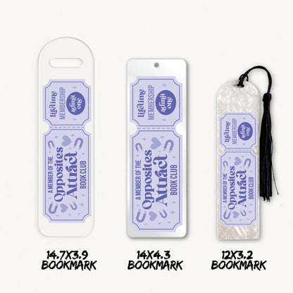 Opposites Attract Ticket | Bookmark UV DTF