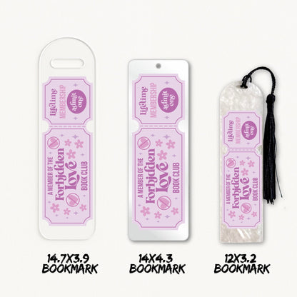 Forbidden Love Ticket | Bookmark UV DTF