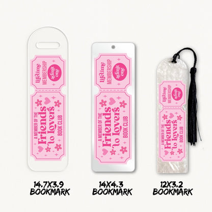 Friends to Lovers Ticket | Bookmark UV DTF