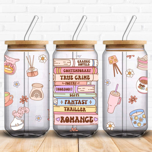 uv dtf book club bookish transfer wraps for tumblers