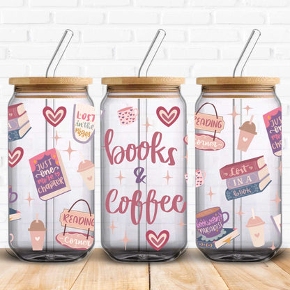 books and coffee vinyl prints for cups