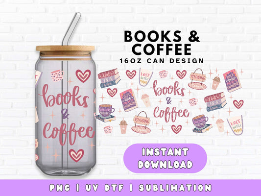 bookish and coffee sublimation designs png file