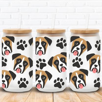 boxer dog uv dtf wrap for dog lovers