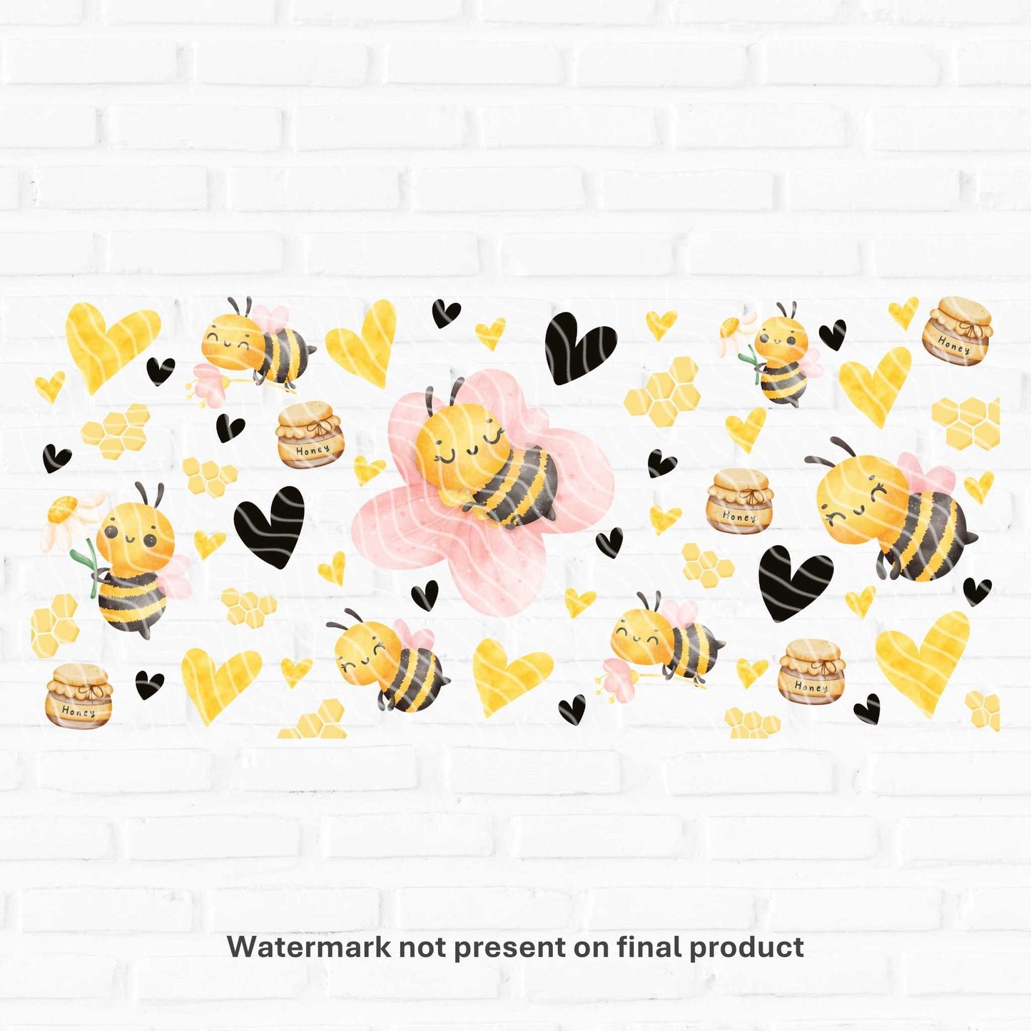 adorable bees spring uv dtf wraps uk supplier same day dispatch