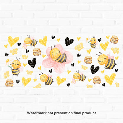 adorable bees spring uv dtf wraps uk supplier same day dispatch