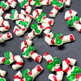 Mini Glitter Candy Cane Cabochons (Pack of 10)