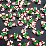 Mini Glitter Candy Cane Cabochons (Pack of 10)