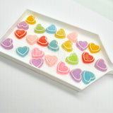 Sugar Heart Cabochons (Pack of 10)