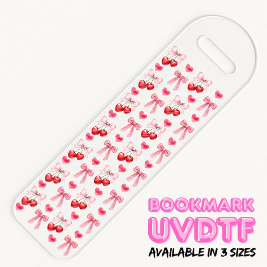 Cherry Bows | Bookmark UV DTF