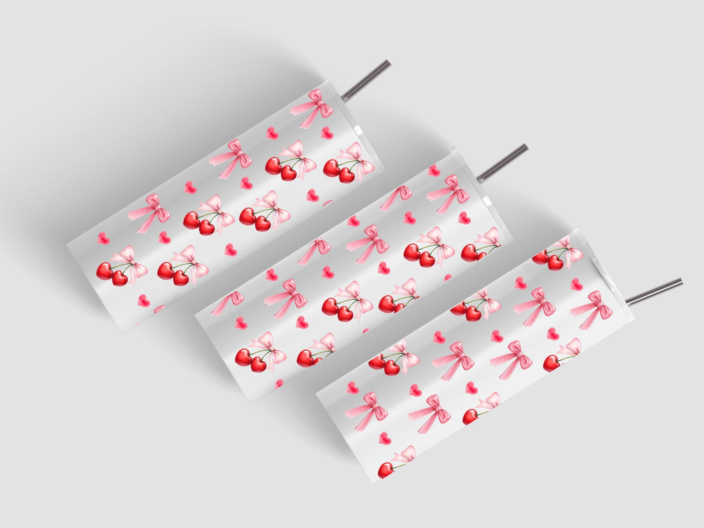 20OZ skinny tumbler wraps digital download cherries