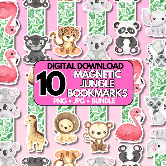 Magnetic Bookmark Jungle Bundle | Digital Download