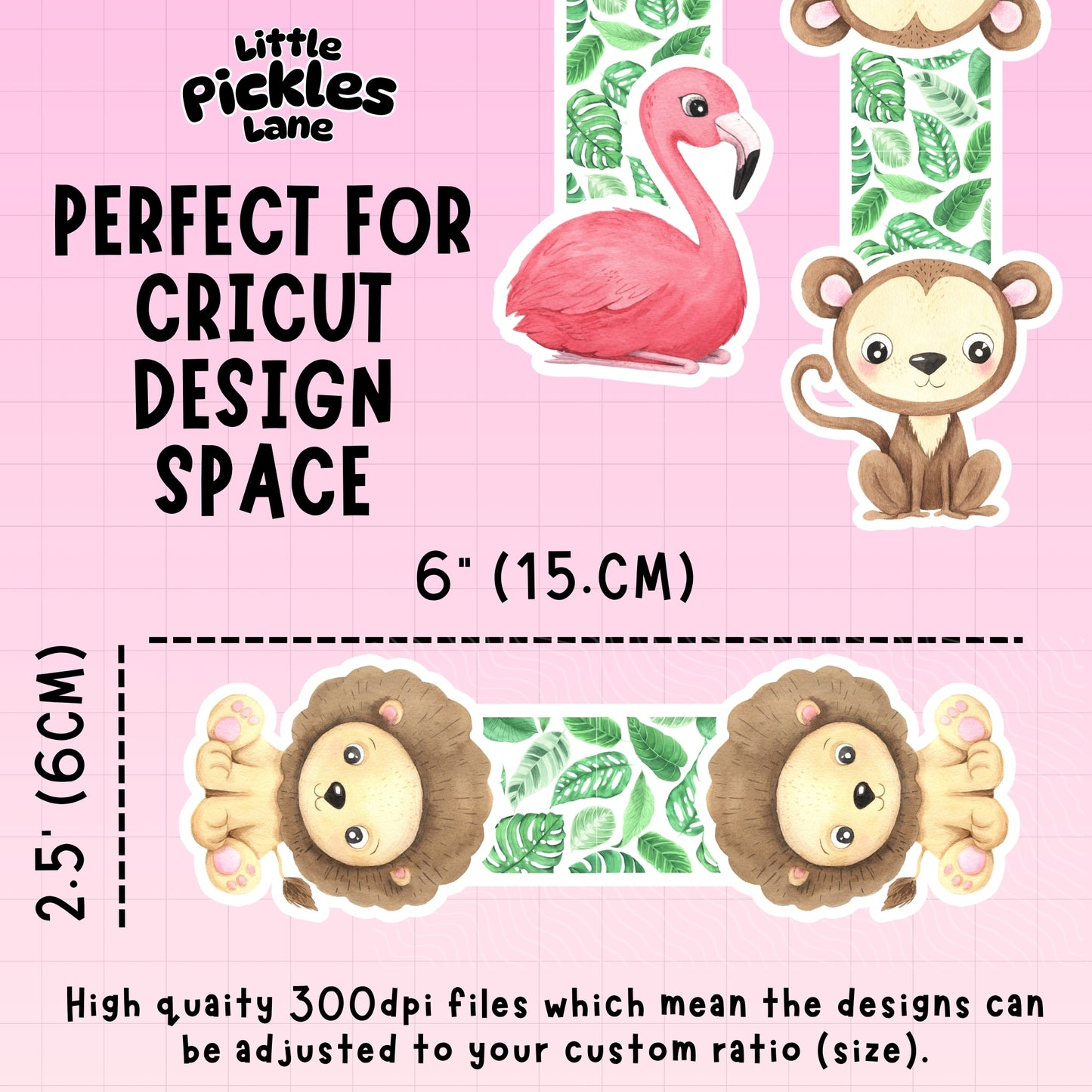 Jungle Animals Magnetic Bookmark Bundle | Digital Download