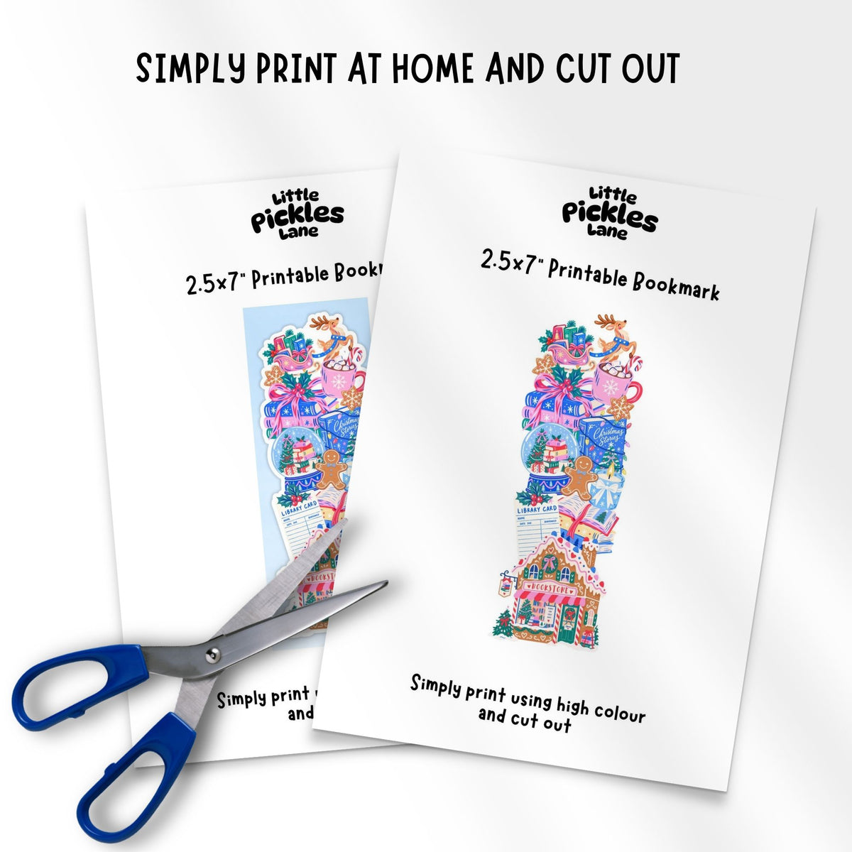 Gingerbread Bookstore | Bookmark Digital Download
