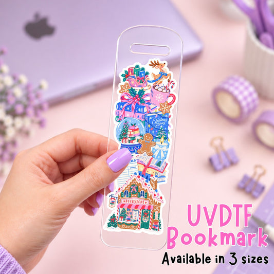 Gingerbread Bookstore | Bookmark UV DTF