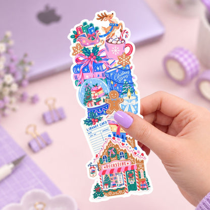 Gingerbread Bookstore | Bookmark UV DTF
