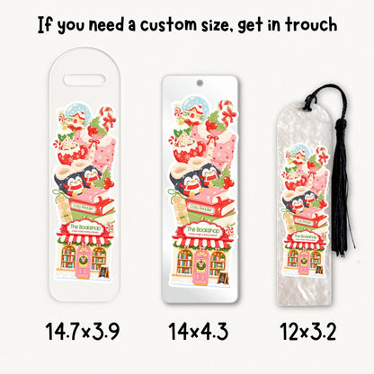 Christmas Bookstore | Bookmark UV DTF