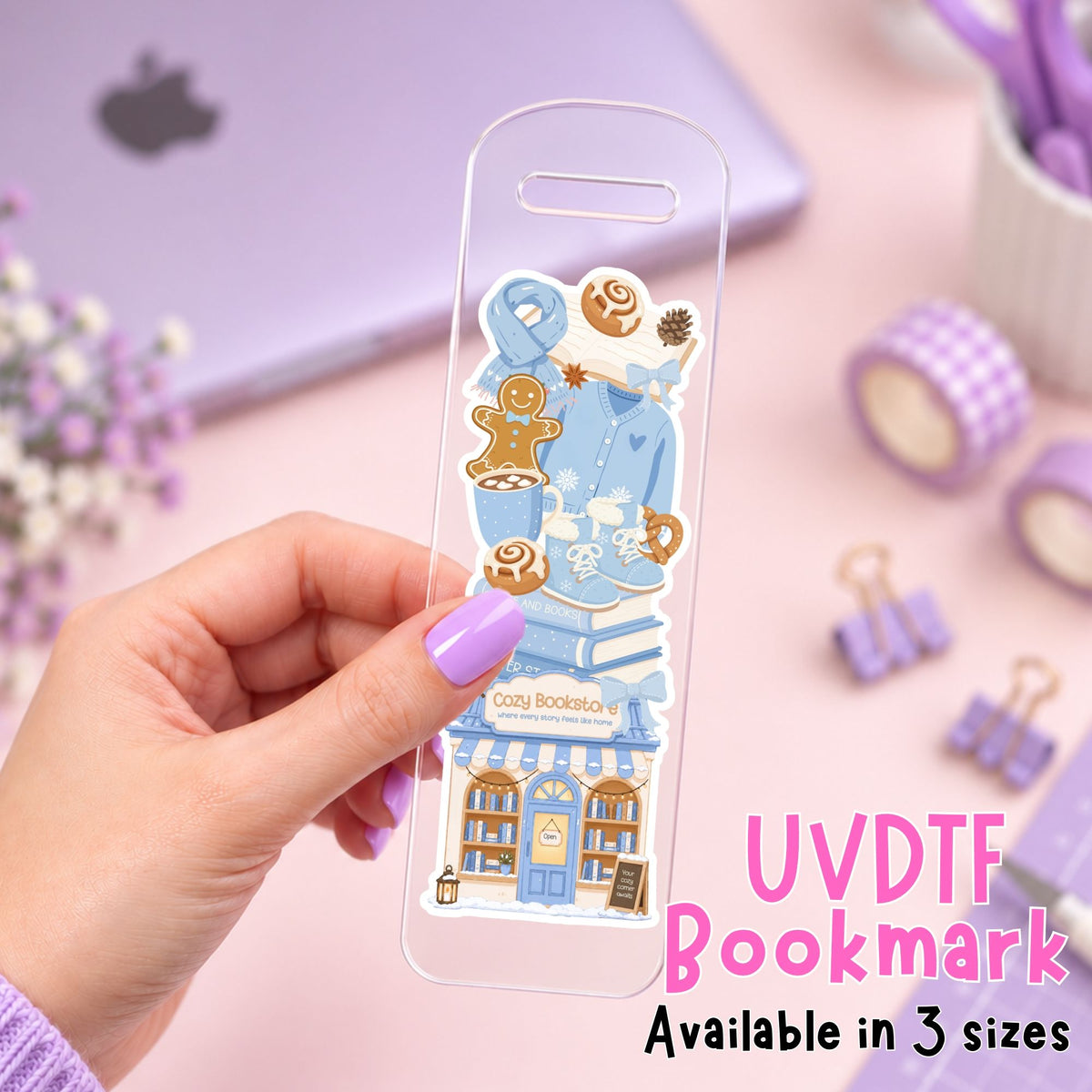 Cozy Bookstore | Bookmark UV DTF