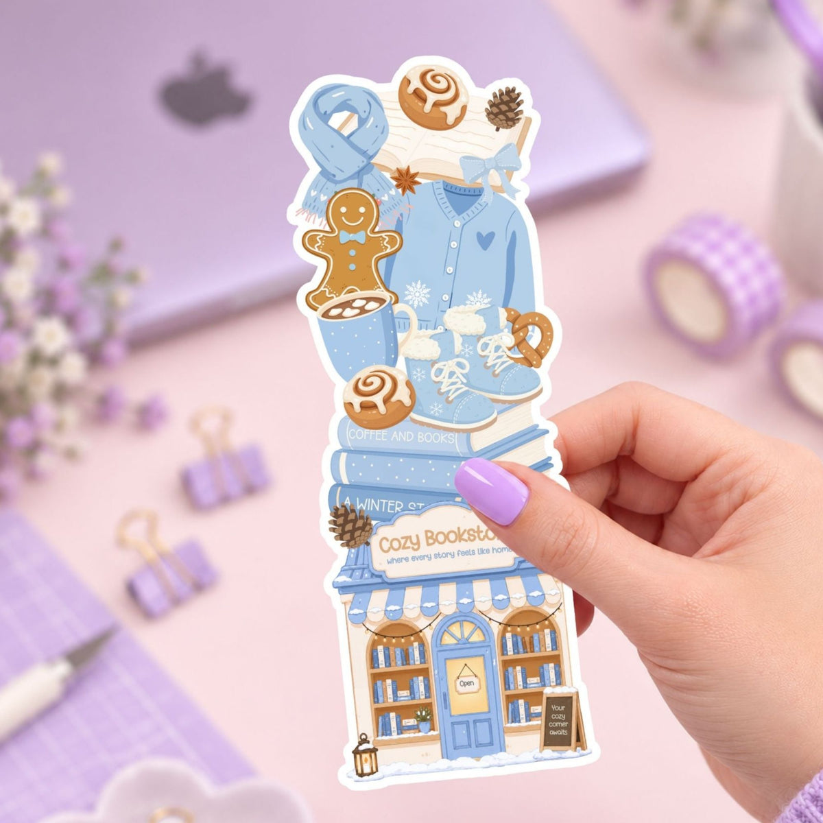 Cozy Bookstore | Bookmark UV DTF