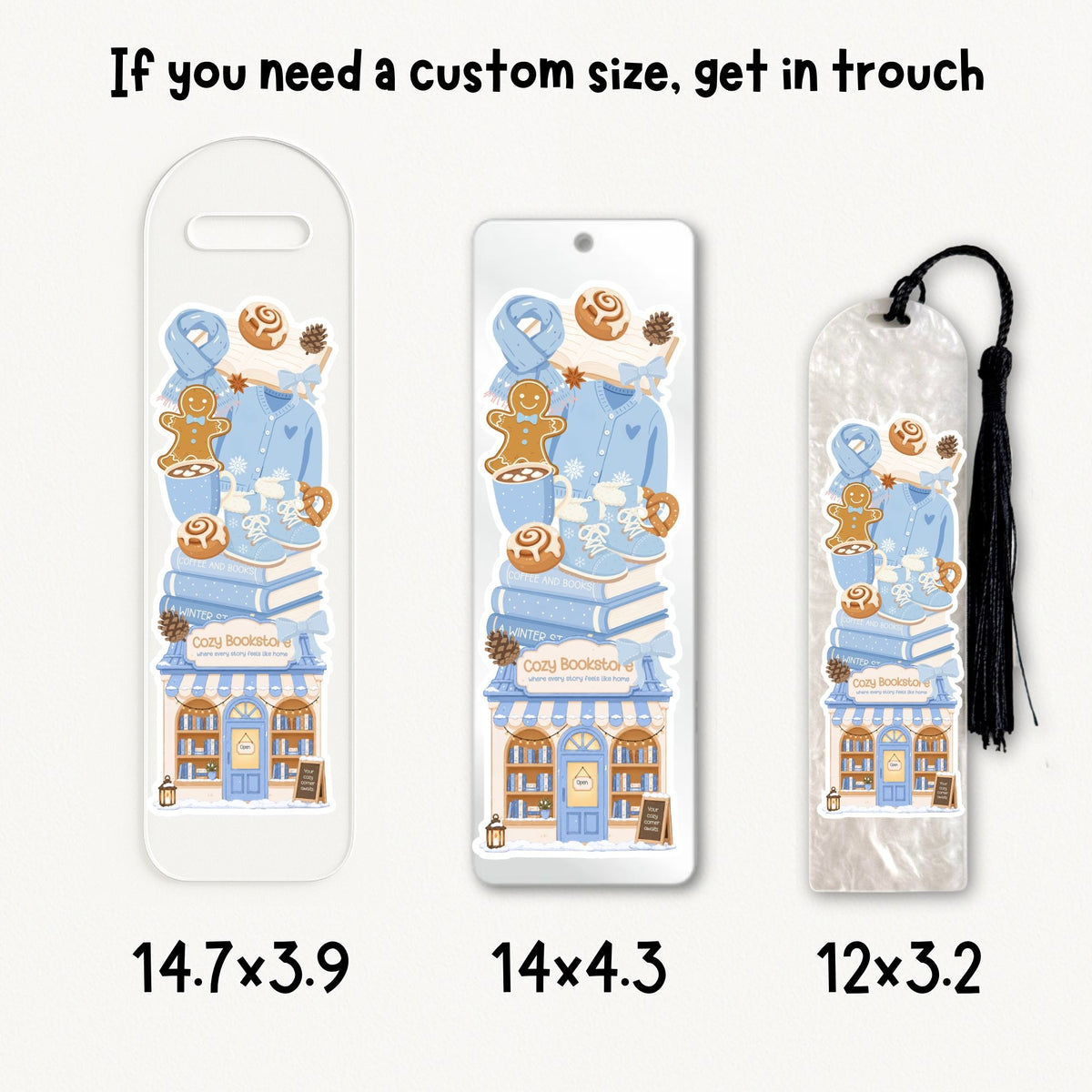 Cozy Bookstore | Bookmark UV DTF