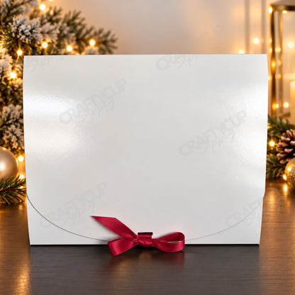 Christmas Blank Gift Box with Ribbon