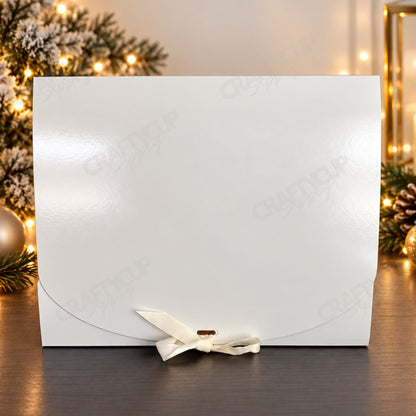 Christmas Blank Gift Box with Ribbon