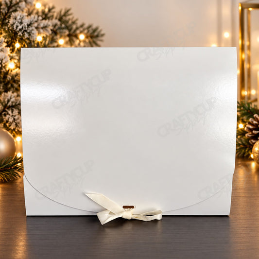 Christmas Blank Gift Box with Ribbon